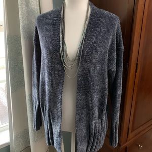 Cardigan sweater-blue